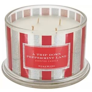 🆕Homeworx By Harry Slatkin 18oz A Trip Down Peppermint Lane 4 Wick Scent Candle
